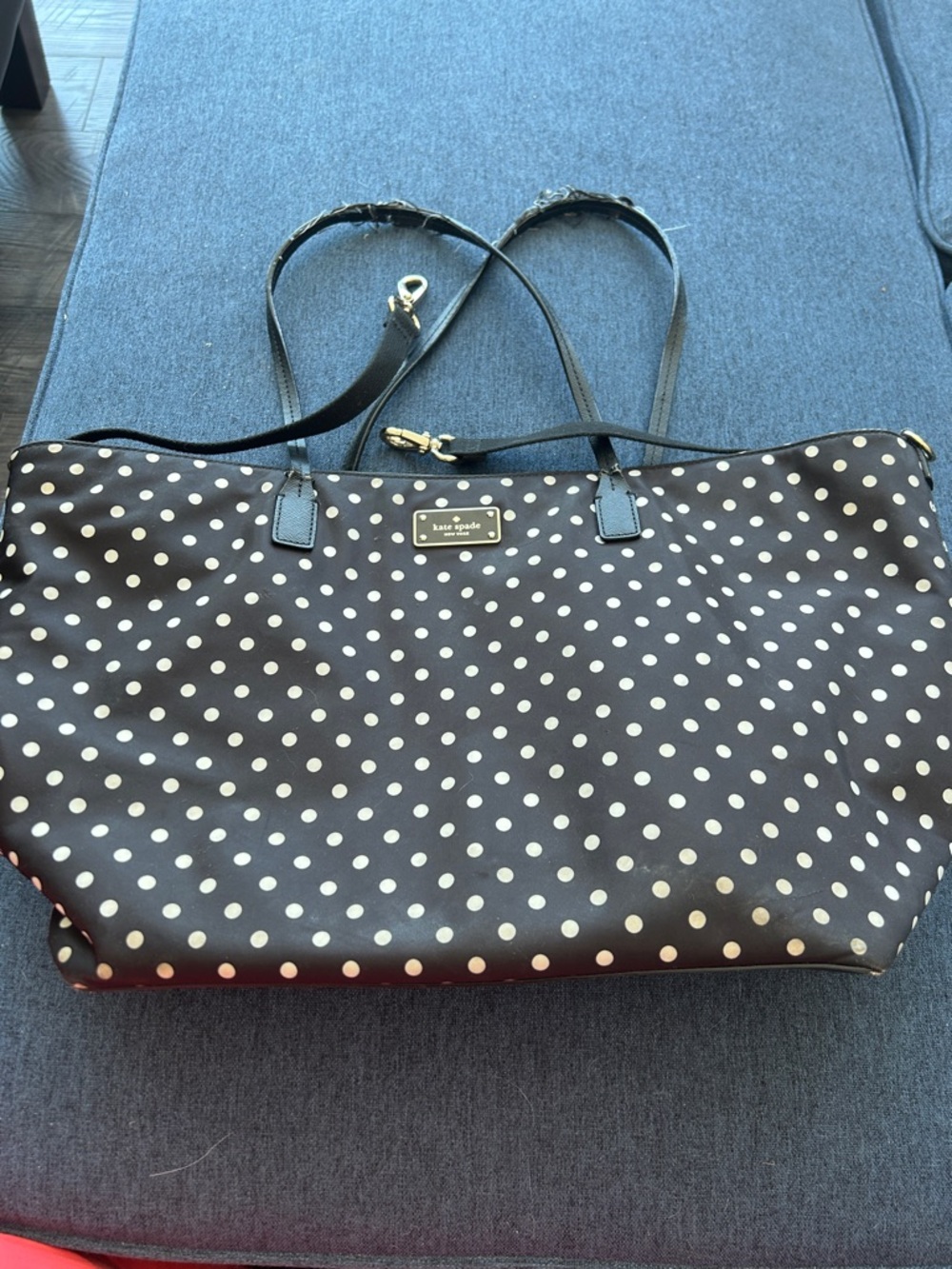 kate spade Black and White Polka Dot Tote